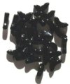 30 14mm Black Angel Wing Beads